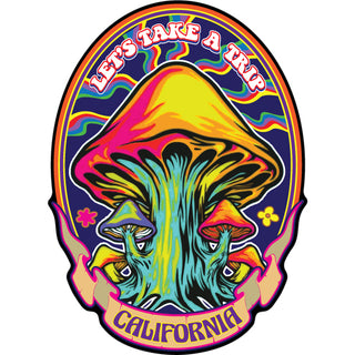California   Mushroom Groovy Sticker