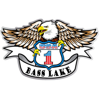Bass Lake  CA   Eagle No.1 USA Shield Sticker