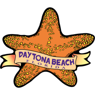 OK4 Daytona Beach Starfish w Banner Sticker