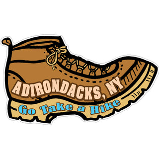 Adirondacks  NY.   Go Take a Hike Boot Sticker