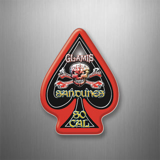 Glamis   Sandunes SoCal Spade Skull 3D Magnet