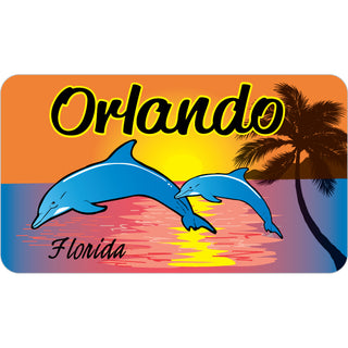 OK4 Orlando  FL Dolphin Sunset (00084) Sticker