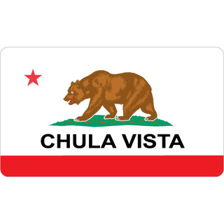 Chula Vista  CA California Flag Sticker