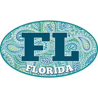 OK4 FLORIDA FL PAISLEY OVAL Sticker