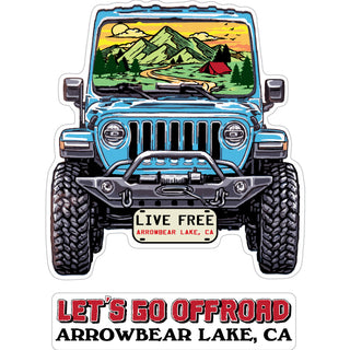 Arrowbear Lake  CA   Off Road Jeep Sticker