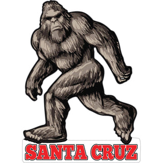 OK4 Santa Cruz Angry Big Foot   Business Card Sized Sticker Sticker