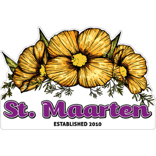 St. Maarten   Triple Poppies Sticker