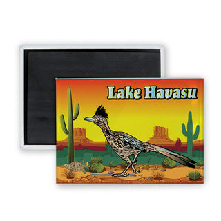 Lake Havasu Roadrunner Rectangle Badge Magnet