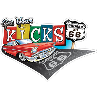 Oatman  AZ   Route 66 Get Your Kicks With Red Chevy Sticker