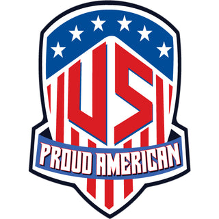 Novelty   US Proud American Shield Sticker
