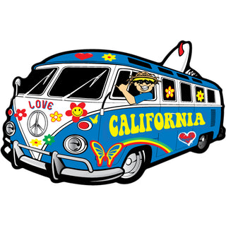 California Hippie Bus Sticker