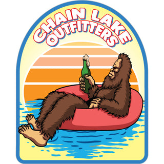 BIG FOOT INNERTUBE CHAIN LAKE OUTFITTERS Sticker