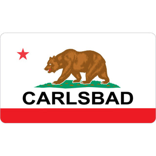 Carlsbad California Flag Sticker