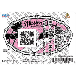 Mission Beach Surfer Girl Sticker