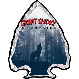 OK4 Great Smoky Mountains Wolf Arrowhead Sticker