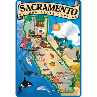 Sacramento Golden State Capitol State outline Sticker