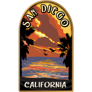OK4 San Diego Retro Sunset Sticker