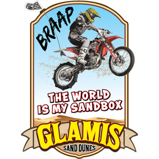 OK4 THE WORLD IS MY SANDSBOX GLAMIS (01364) Sticker
