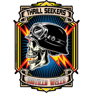 OCOTILLO WELLS Thrill Seekers Skull Sticker