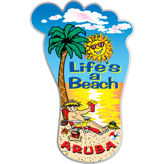 Aruba   Lifes a Beach Foot Sticker