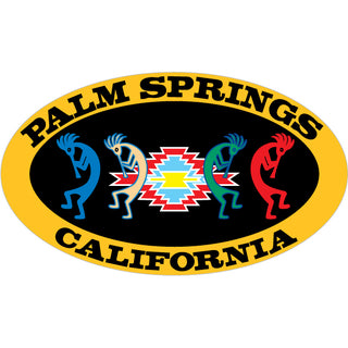 Kokopellis Gold Oval   Palm Springs  CA 4 Kokopellis Gold Oval Sticker