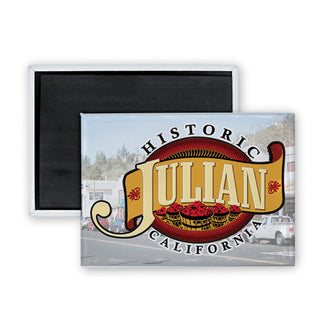 Julian  California   Apple Basket Banner Rectangle Badge Magnet