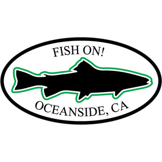 OK4 Oceanside CA Fish On Baracuda Silhouette (0164 00886 01) Sticker