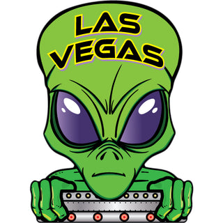 Las Vegas   Alien Looking Over Sticker
