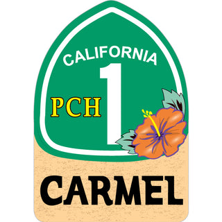 Carmel  CA PCH 1 Sign Sticker