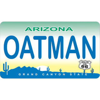 Oatman  Arizona   Rte 66 Sheild Arizona License Plate Sticker