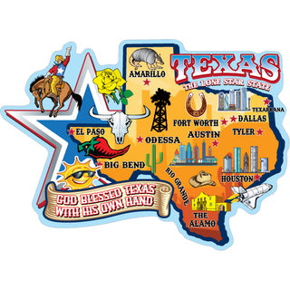 Texas   Texas Map Sticker