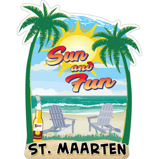 St. Maarten   Sun & Fun Sticker