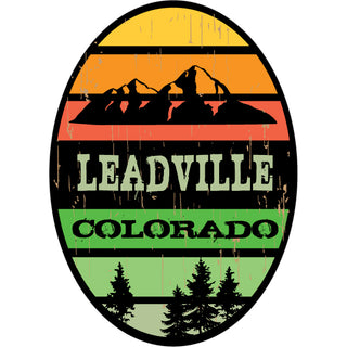 Colorado Mountain Stripe Oval Sticker