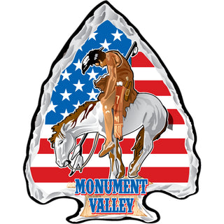 OK4 Monument Valley Arrowhead US Flag Trail of Tears Sticker