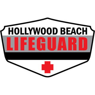 OK3 Hollywood Beach Lifegaurd Shield Sticker