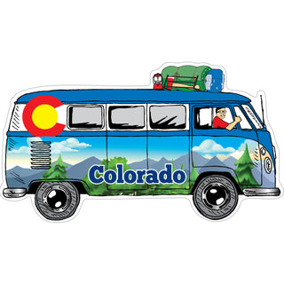 Colorado   Colorado Flag Mountain Bus Side View Sticker