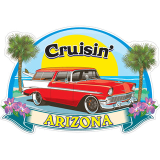 Arizona Cruisin Red Wagon Sticker