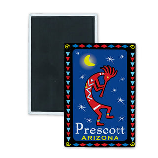 Prescott Arizona Night Time Kokopelli Rectangle Badge Magnet