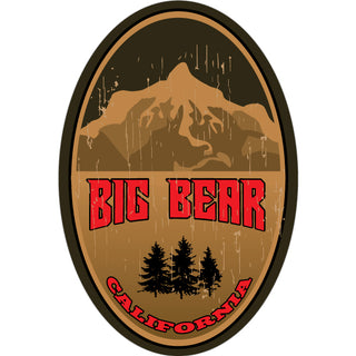 Big Bear California   Copper Mountain Oval Sticker