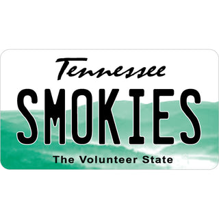 OK4 Smokies on Tennessee License Plate small (00641) Sticker