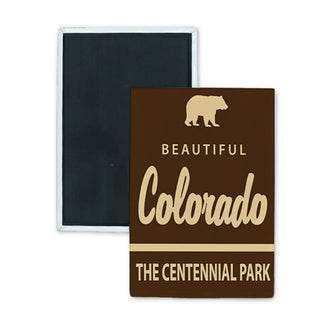 Colorado State Parks Brown Sign Rectangle Badge Magnet