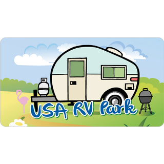 USA RV Park   Teardrop Camper Sticker