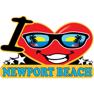OK4 Newport Beach I Heart Face (46882) Sticker