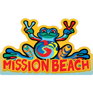 OK4 Mission Beach Peace Frog (00134) Sticker