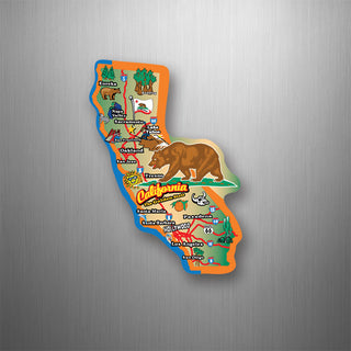 California   50 States map Flexible Magnet