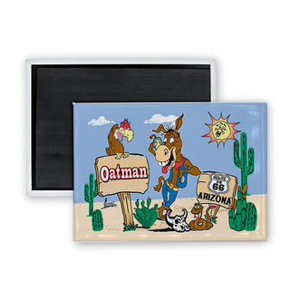 Oatman  Arizona   Jackass Desert Scene Rectangle Badge Magnet