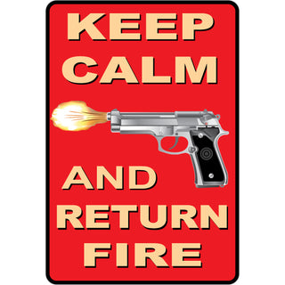 Keep Calm Return Fire Sticker