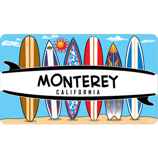 Monterey  California   6 Surfboards Sticker