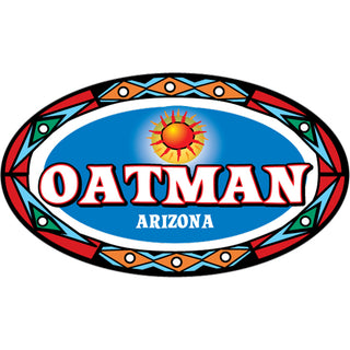 Oatman  AZ   Blue Southwest Graphics Oval Sticker