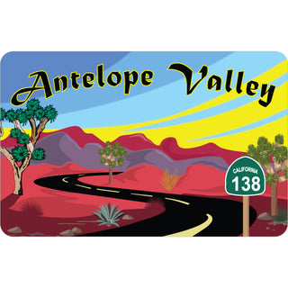 Antelope Valley Hwy 138 Winding Road Sticker